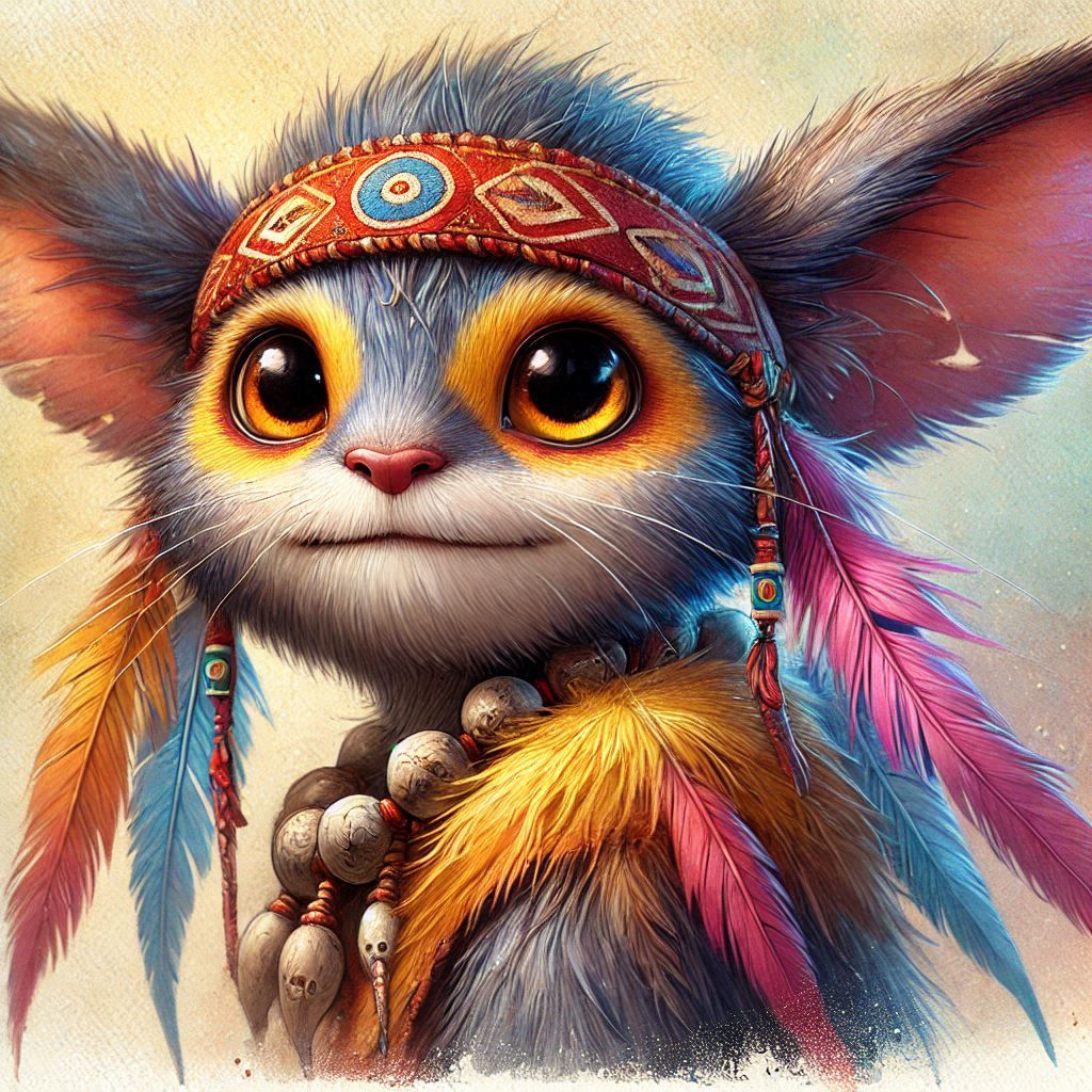 adorable fairy-tale fantasy creature portrait..