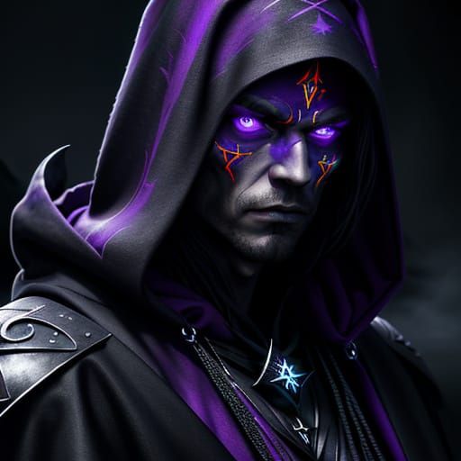 Mystical Hooded Figure in Dark Fantasy Portrait