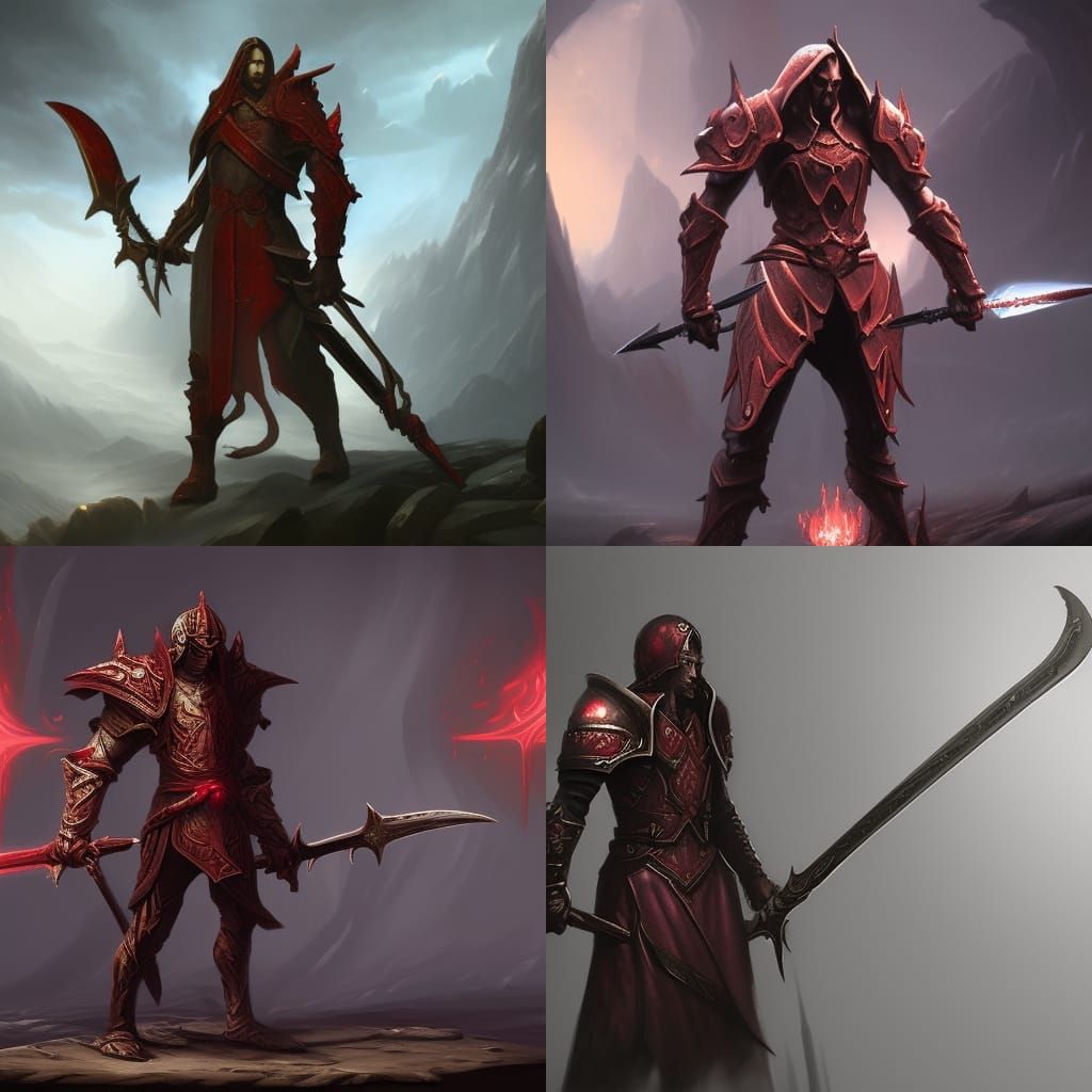 Greatsword, Flesh Appearance, Crimson Color - AI Generated Artwork ...