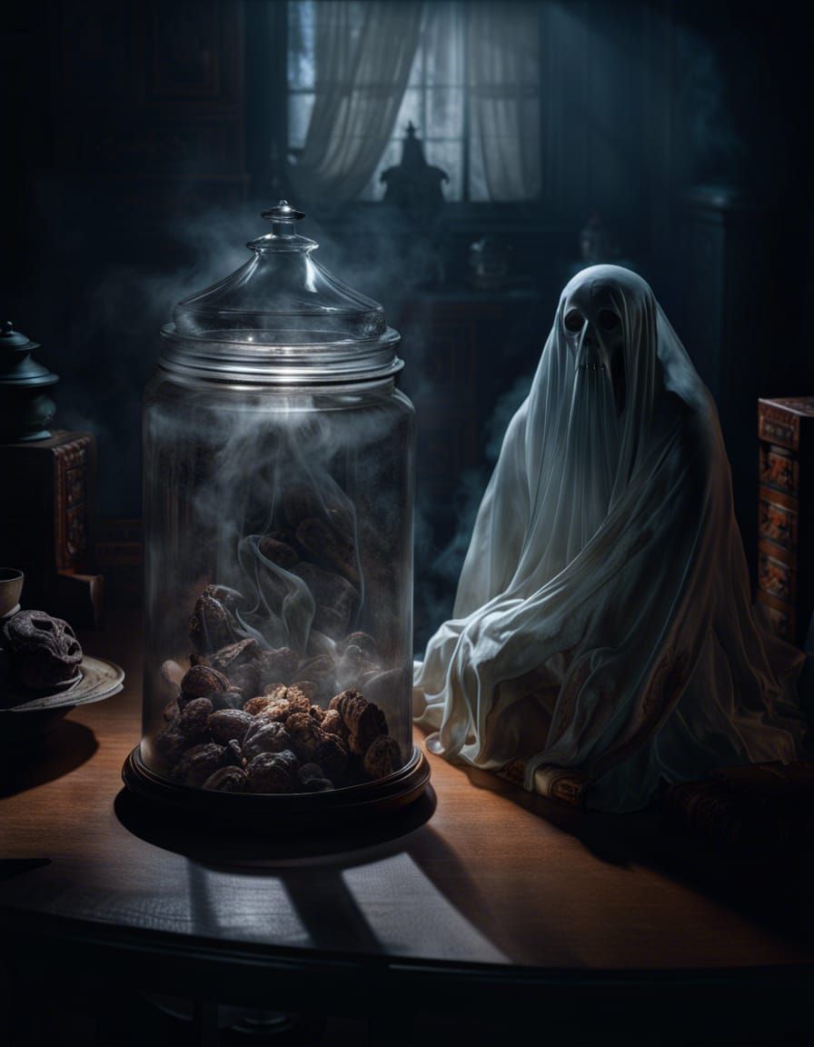 Ghost with a jar  by @Shiozawa