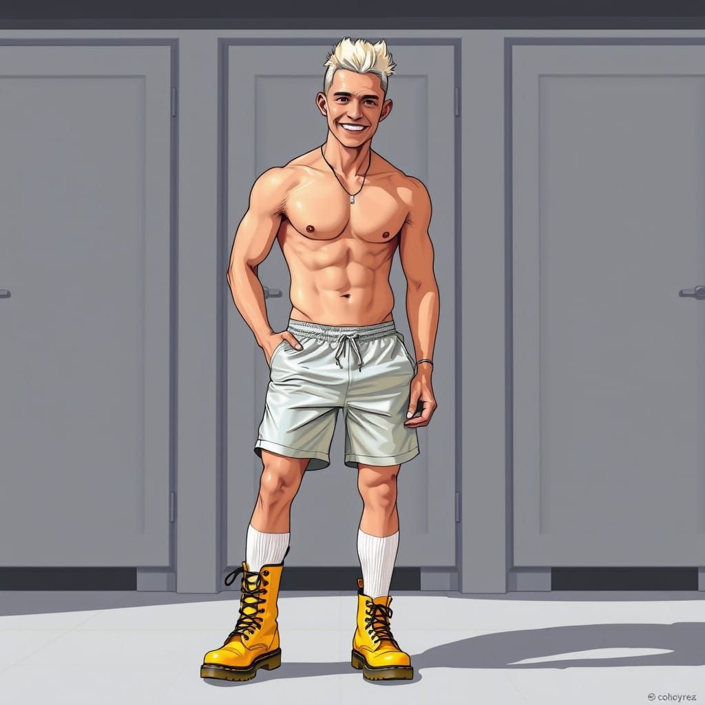 He knows one boot is longer than the other yet he pays it no heed. He wears odd socks too; on purpose!