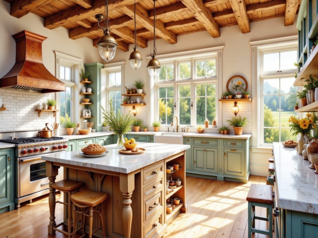 Calming Kitchens  by @The Minds Eye