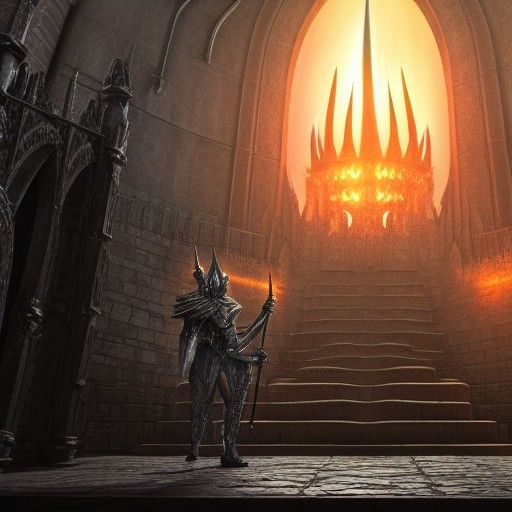 the mouth of sauron standing in front of the black gate - AI Generated ...