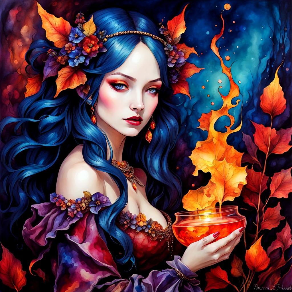 Blazing, Harlequin, alcohol ink, deep saturation, 🧚‍♀️, 🌠,...