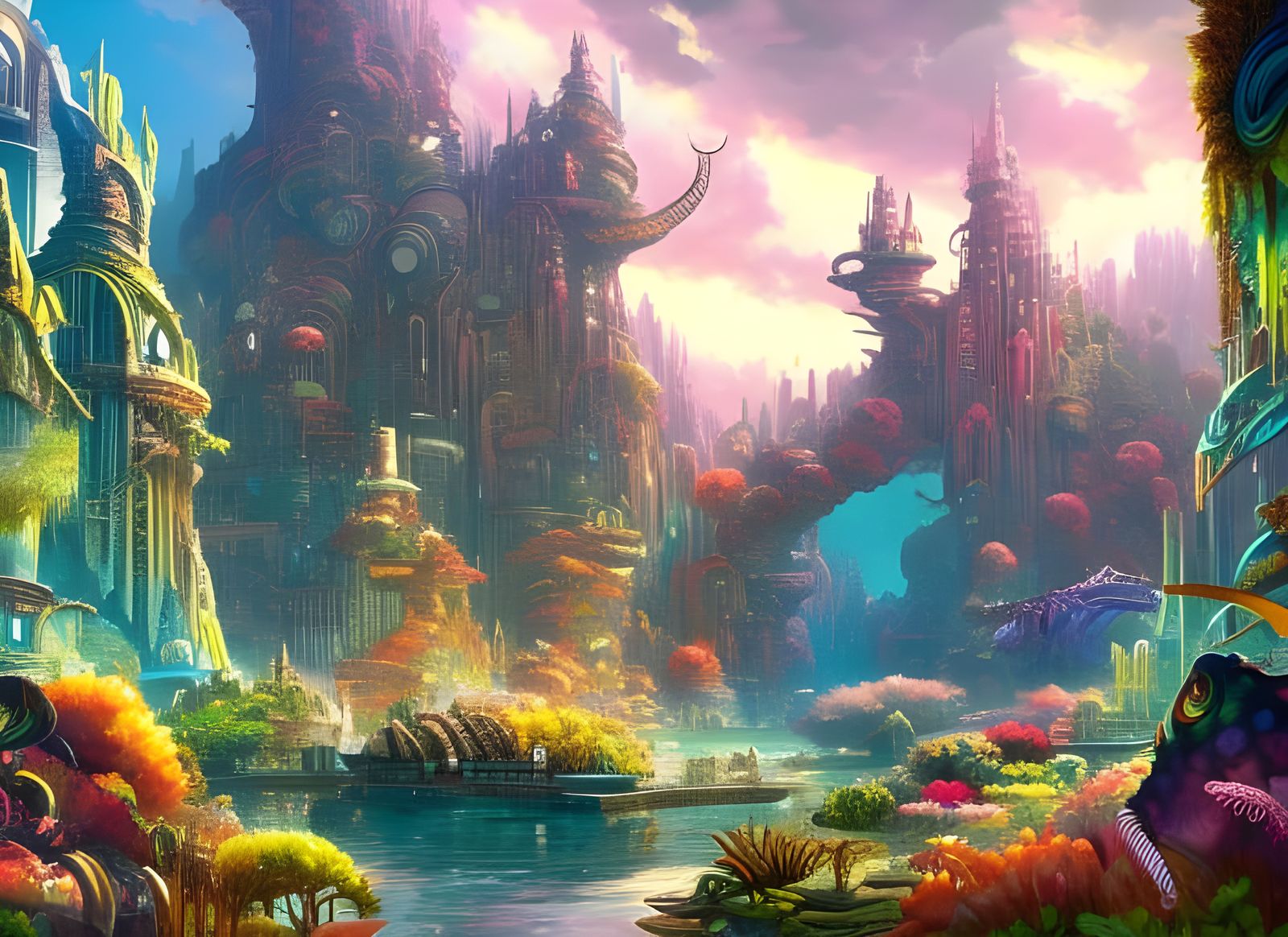 Tenochtitlan Reimagined - City on Water  by @Christian