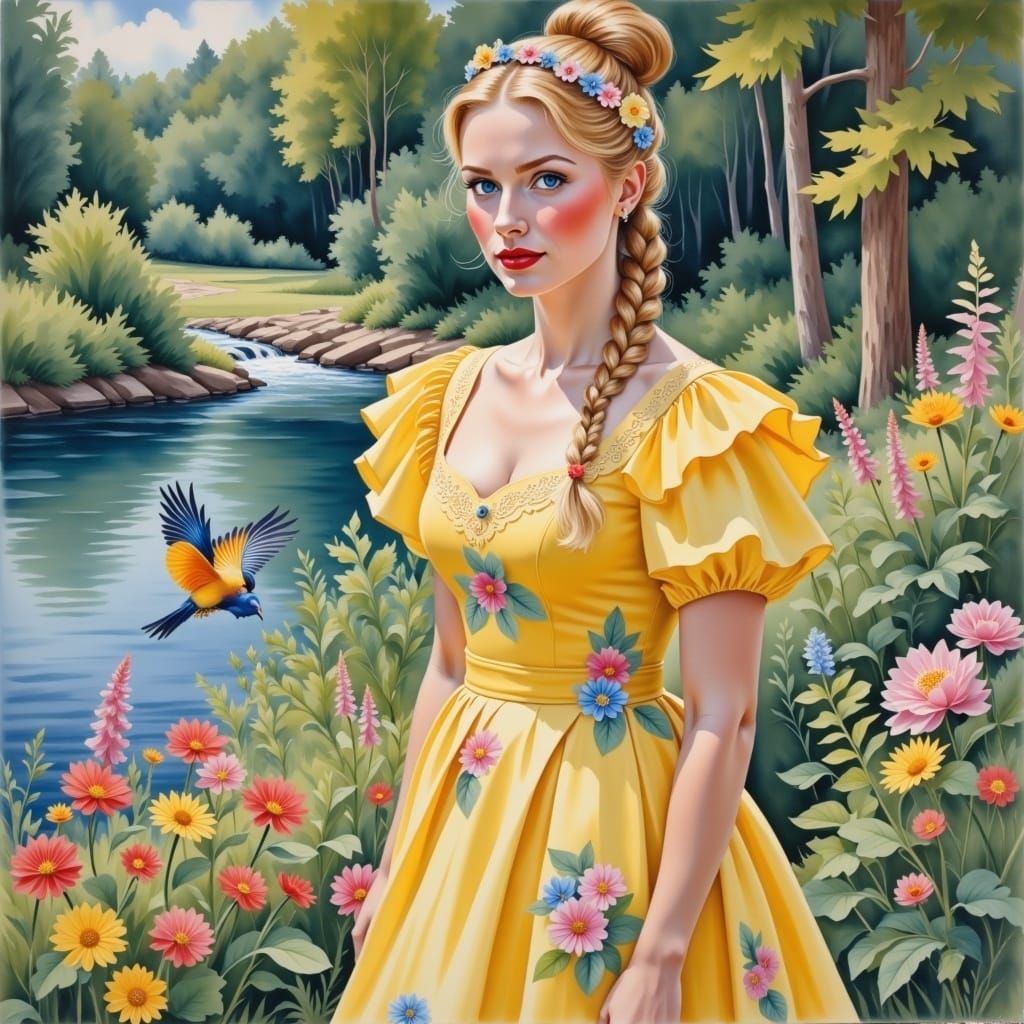 <lora:GouachePaintingFlux:1.0> 