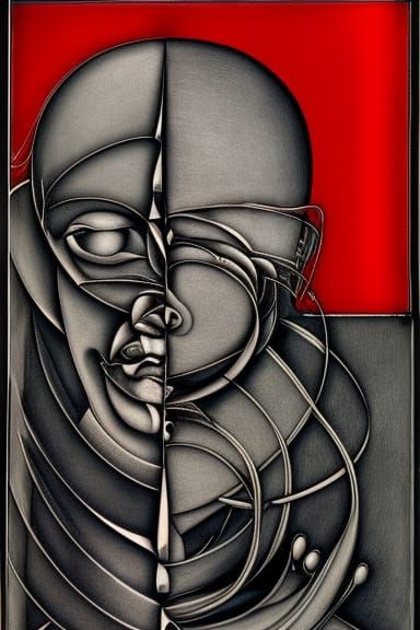 Surreal Digital Cancer Drawing in Hypermaximalist Style