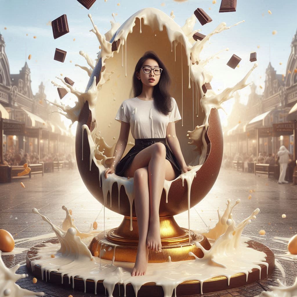 Chocolate egg throne