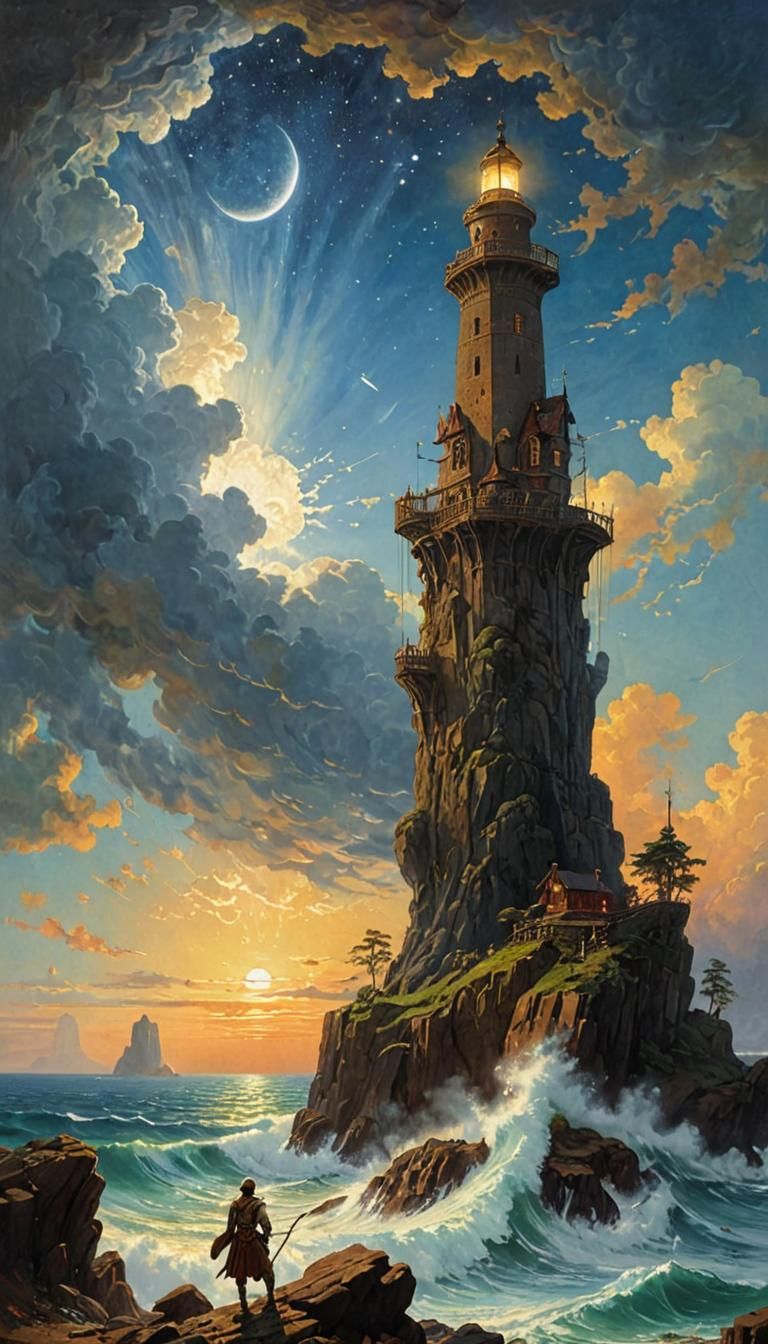 Boy's Beanstalk Journey: A Fantasy Shadowplay