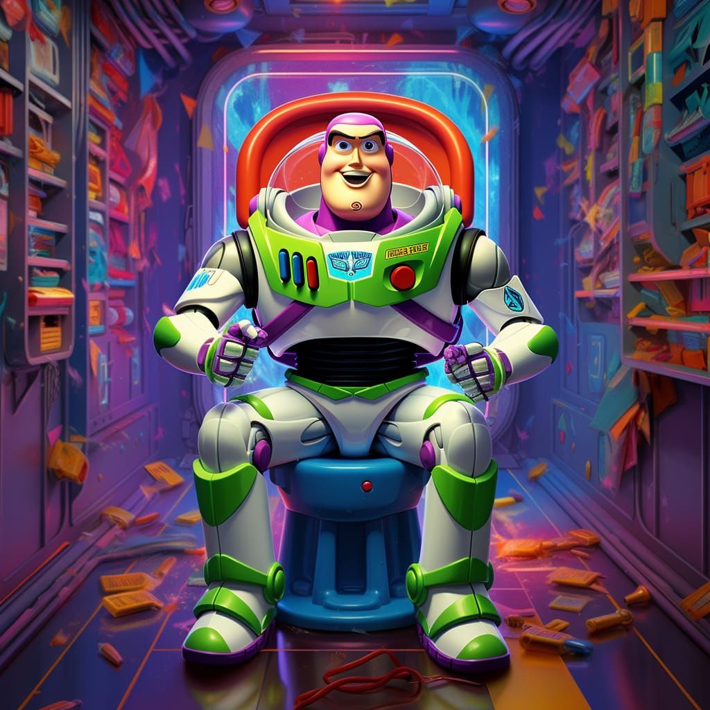 Buzz Lightyear “ To the lavatory and beyond”