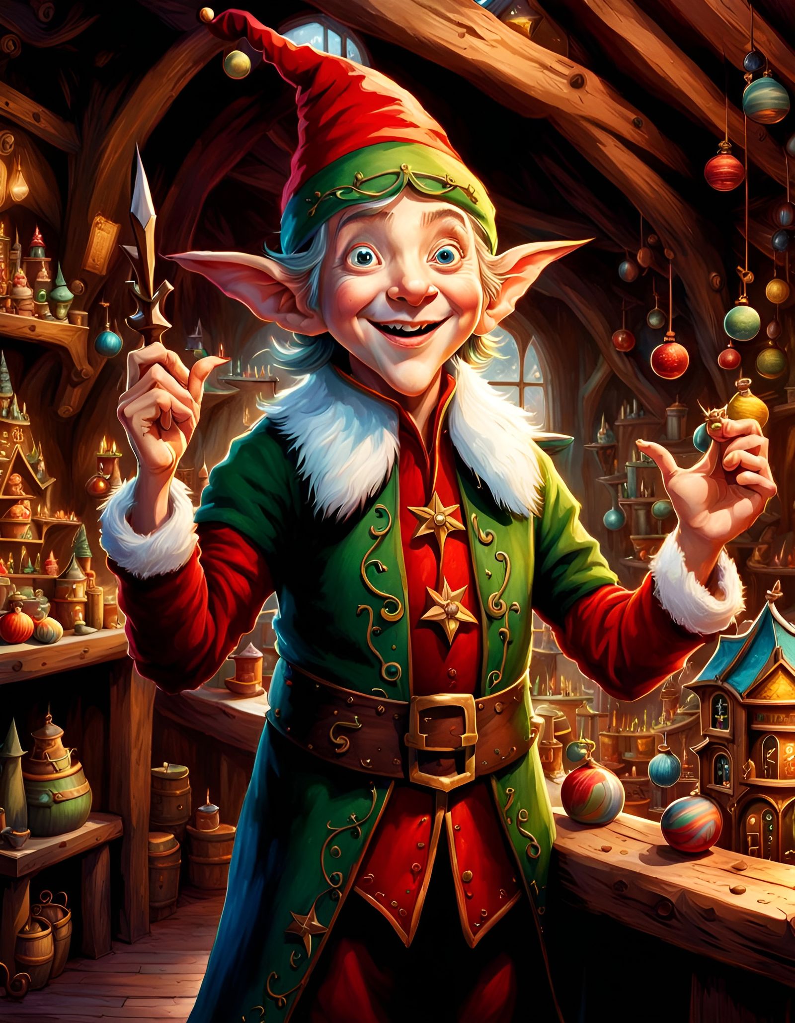 Santa's Workshop Tour Guide (I) - AI Generated Artwork - NightCafe Creator