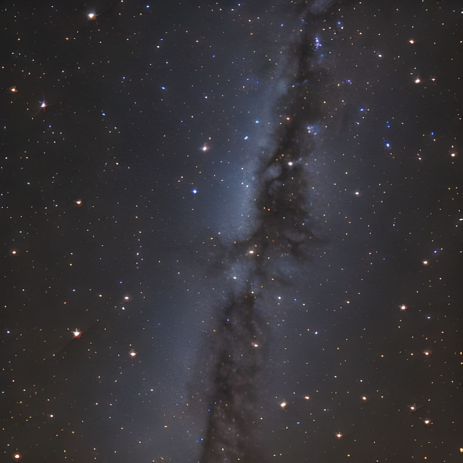 the dark night sky