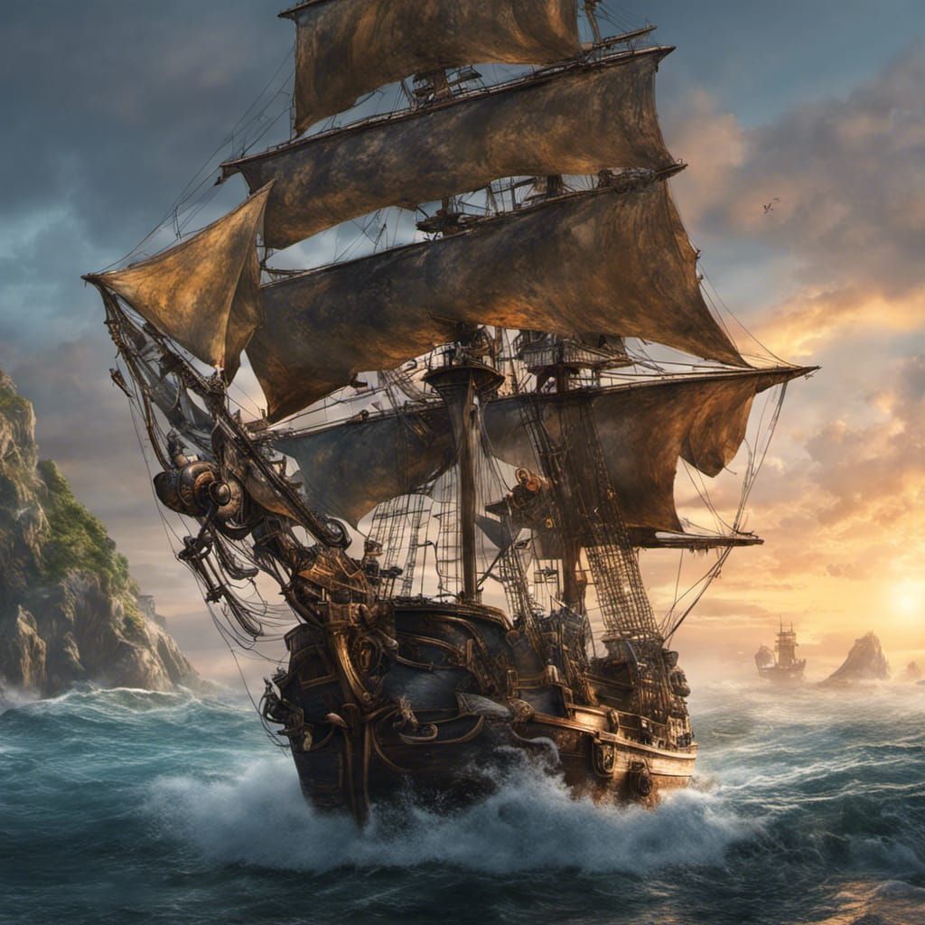 Pirate ship - AI Generated Artwork - NightCafe Creator