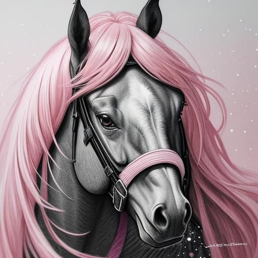 Pencil art, (horse)