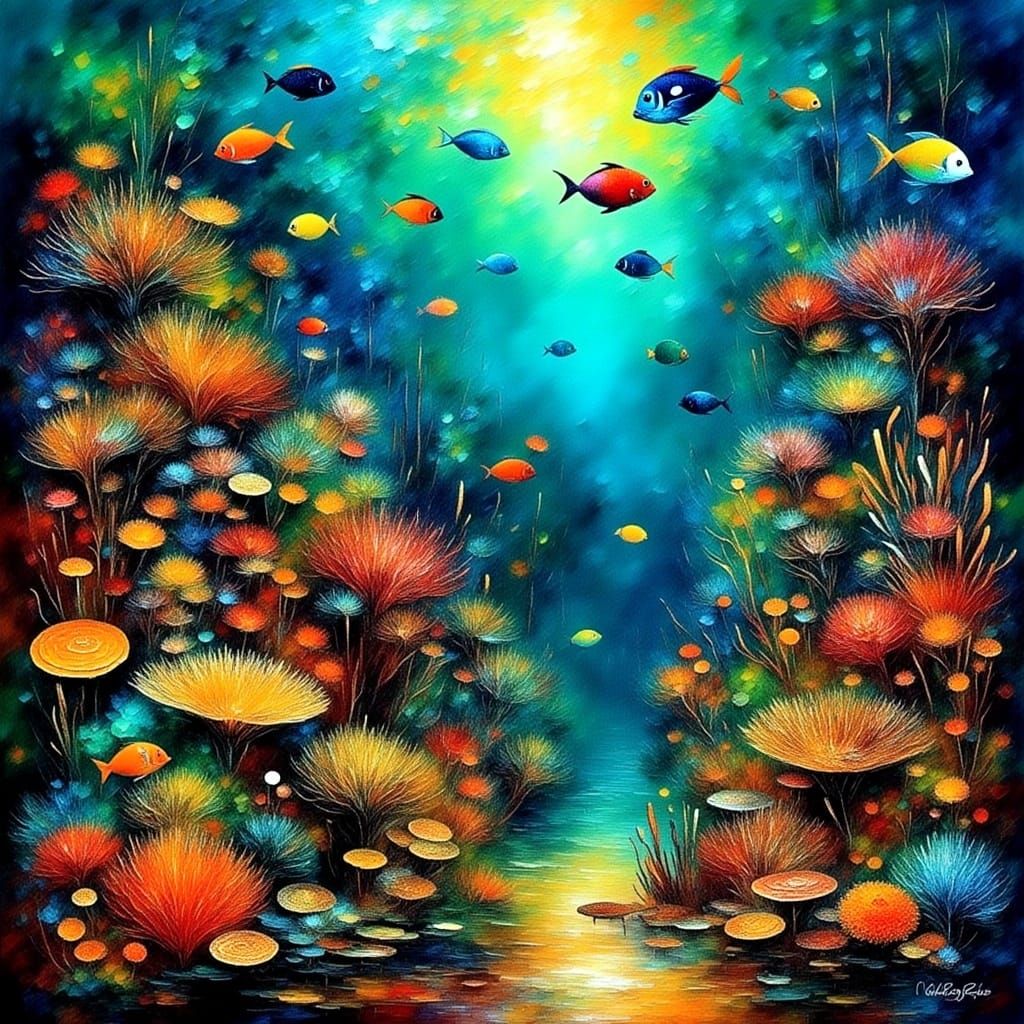 <lora:ROUGH DIAMOND:1.0> Coral reef 