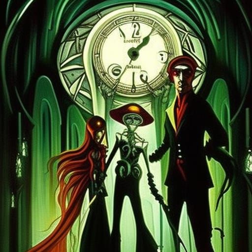 "Time, clocks" epic dystopian film noir masterpiece by Amand...