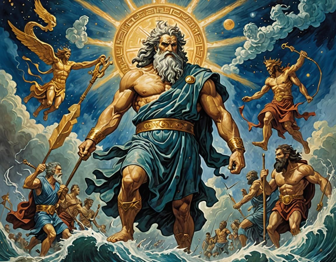 Zeus the most powerful god in Greek mythology rules over all the other Olympian gods  by @Schultz