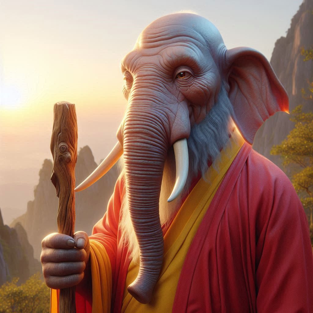 The journey of Monk Trunk to find Maitreya Mouse