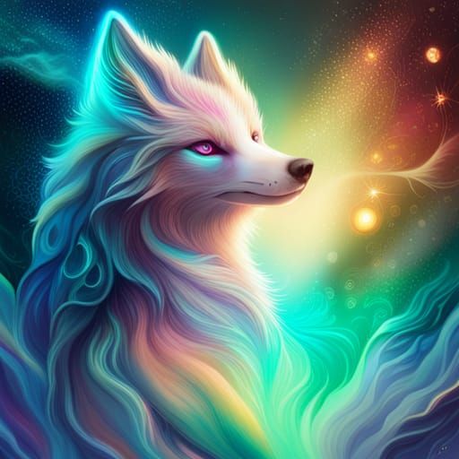 Astral Arctic Fox - AI Generated Artwork - NightCafe Creator