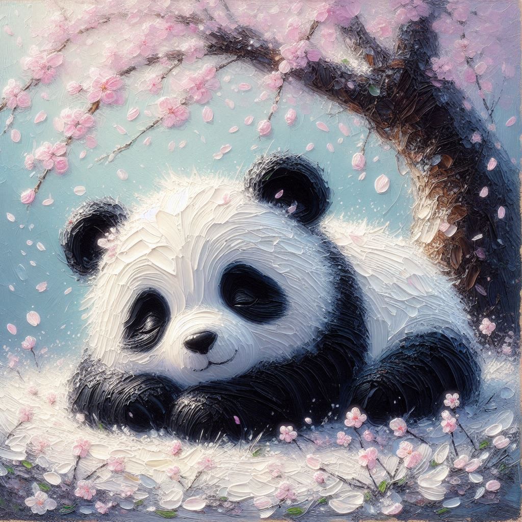 Peaceful Nap Beneath the Cherry Blossoms