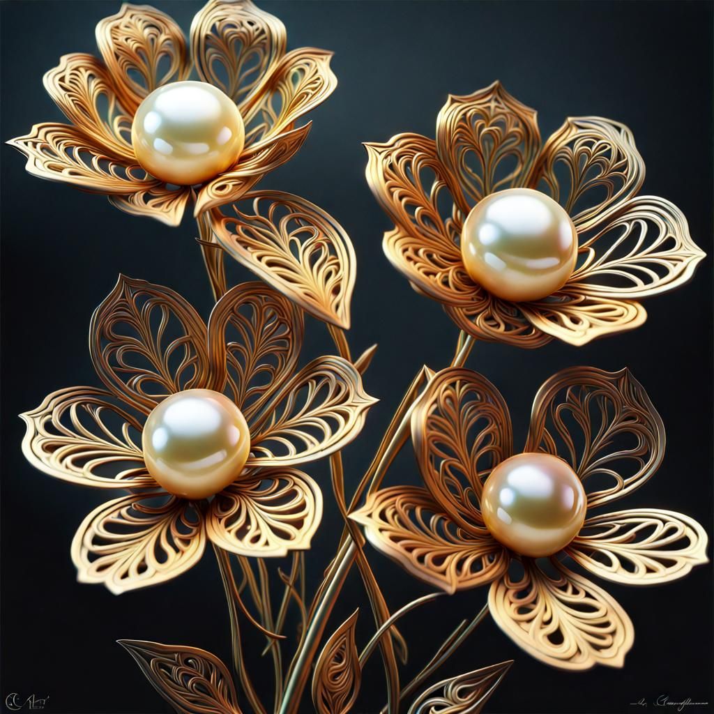 Metal flowers