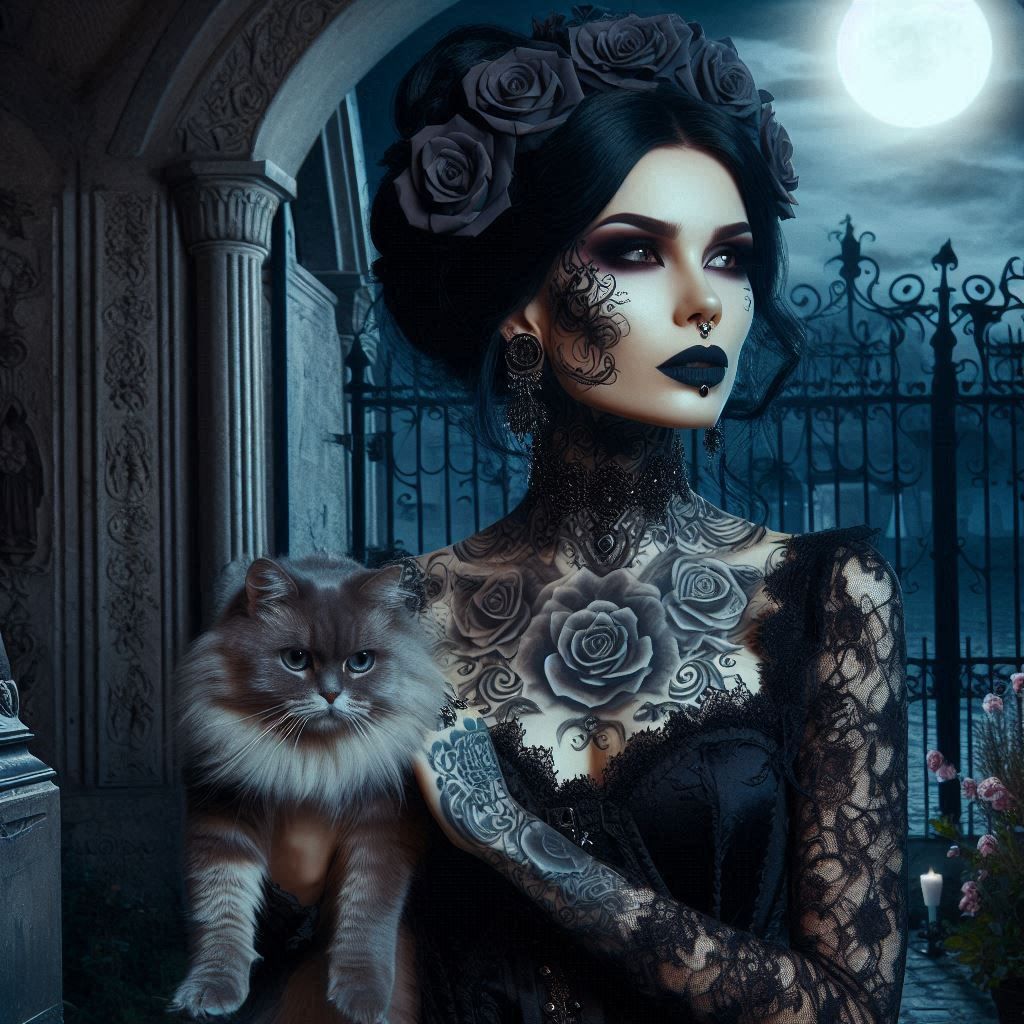 A Lady With Her Cat...