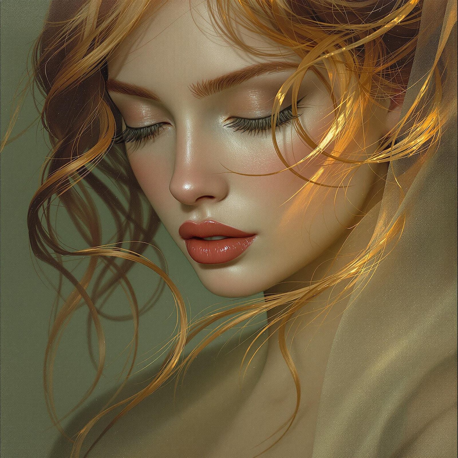 Ethereal Goddess in Golden Glory