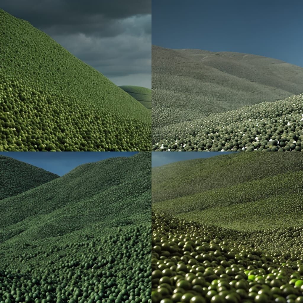 A million Tennis balls in a landfill in a huge pile. Epic ci...