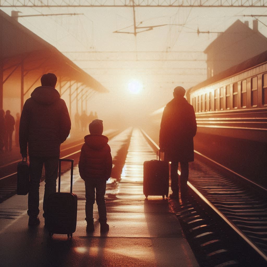 Before the departure.