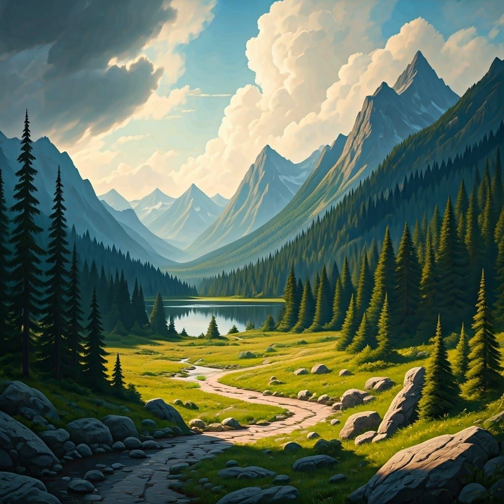 Dramatic Western Landscape Painting