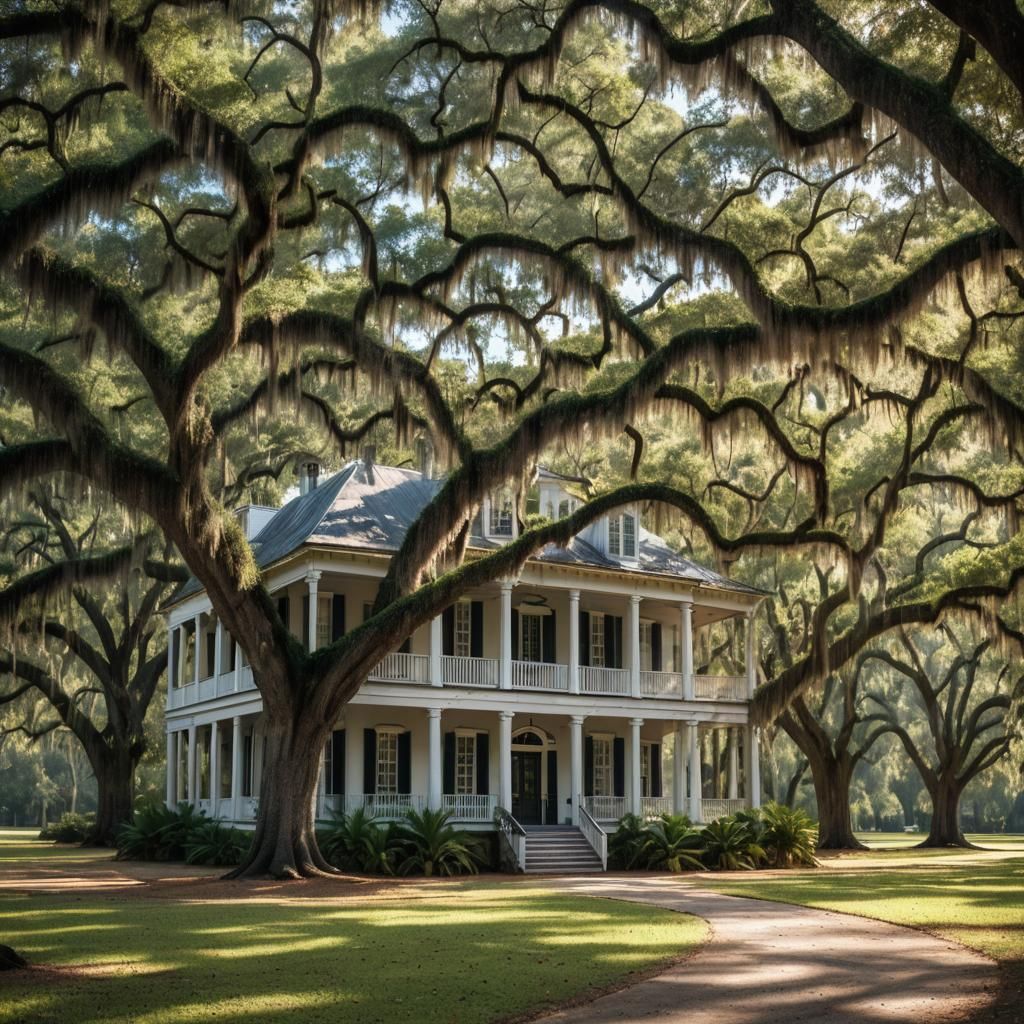 Antebellum manor AI Generated Artwork NightCafe Creator