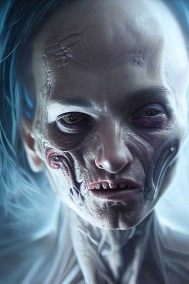 Amazing detailed portrait of a human necromancer by Clint Cl...