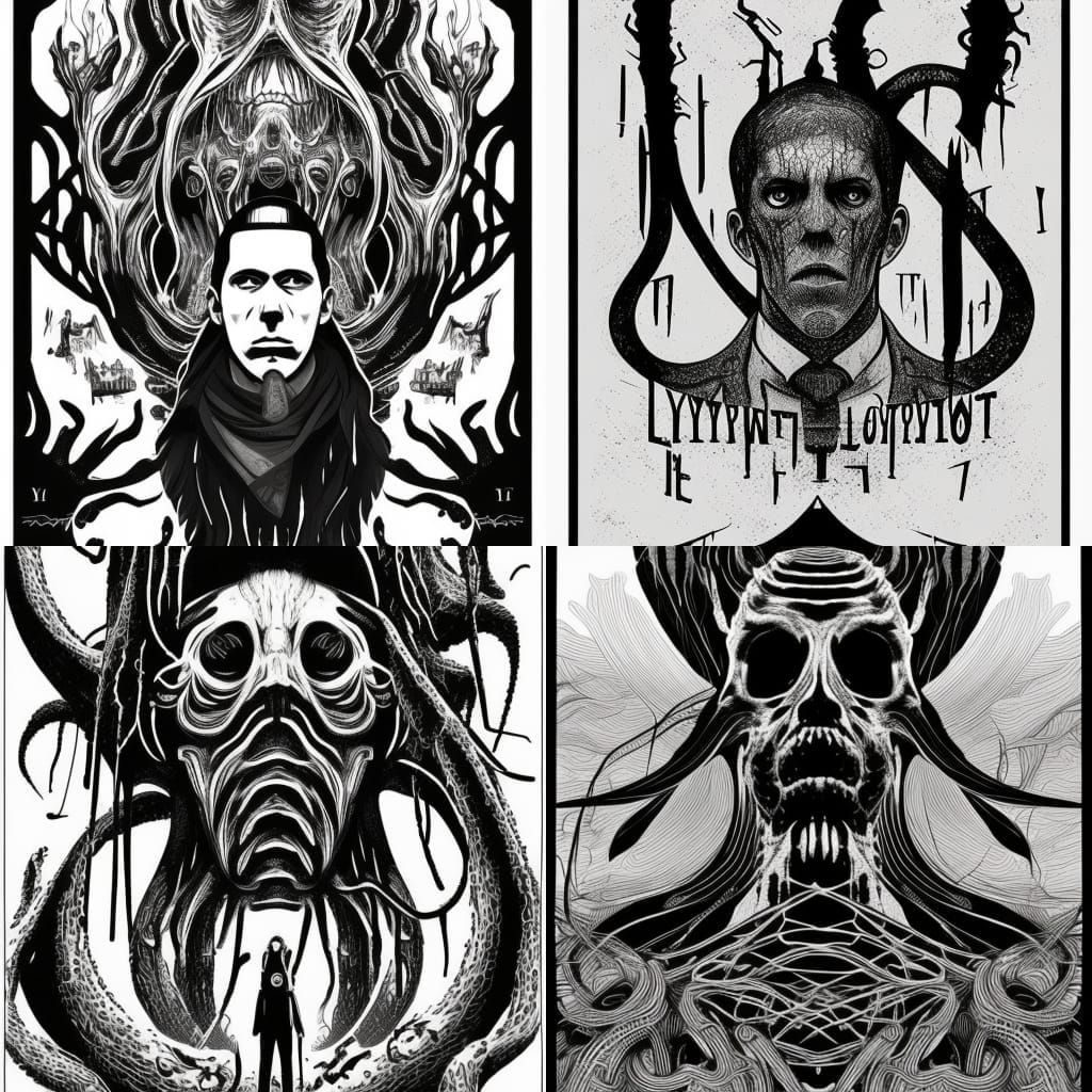 Lovecraft line art
