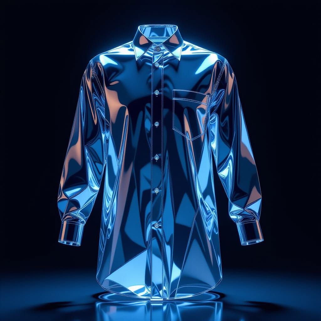 Men's Crystal Glass Garment in Hyperrealistic Style