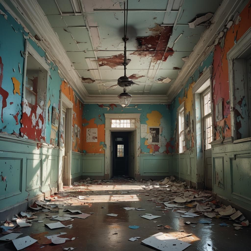 haunted mental asylum interior - AI Generated Artwork - NightCafe Creator