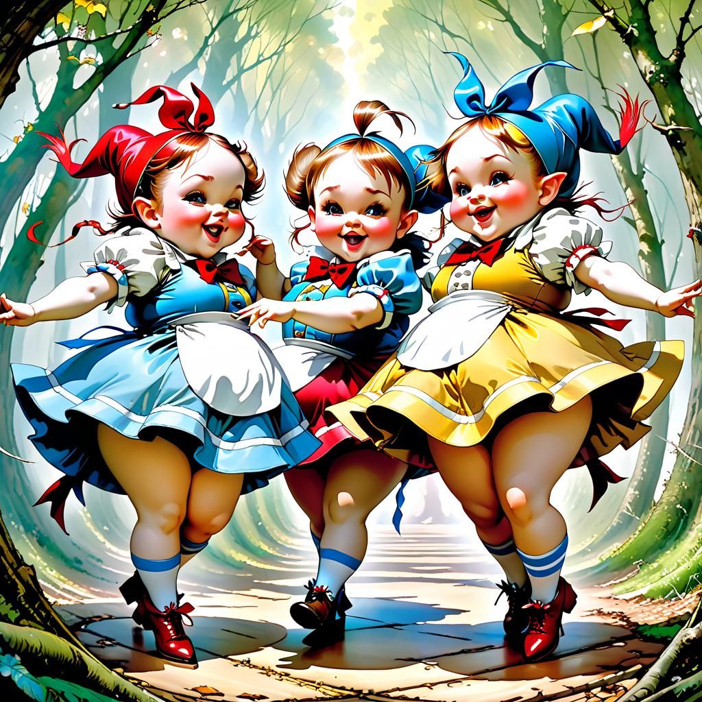 Tweedle Dee and Tweedle Dum dancing - not quite LOL