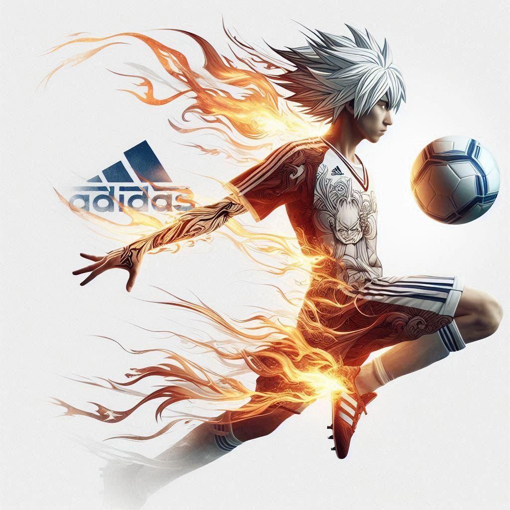 Anime Football flames sponsored by Adidas