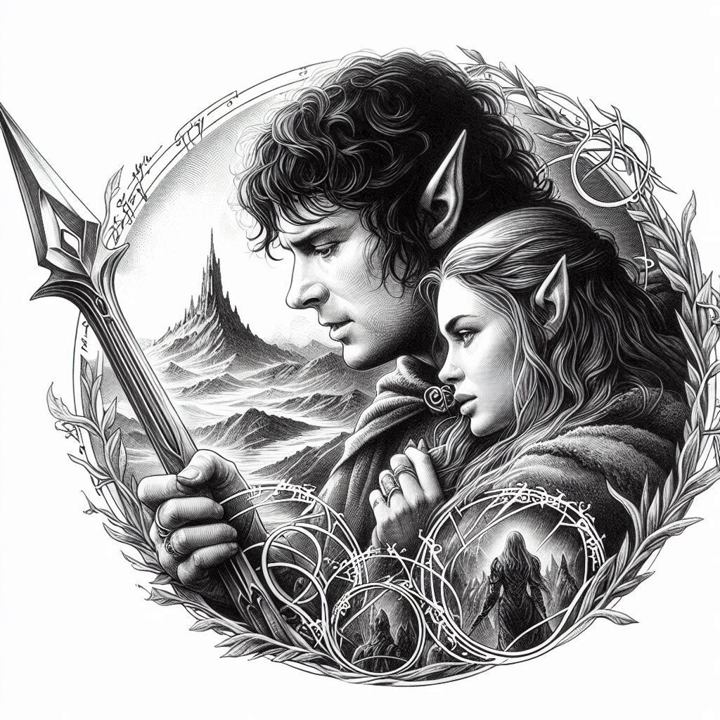 Me trying to get from Bing ideal Tolkien-themed tattoo sketc...