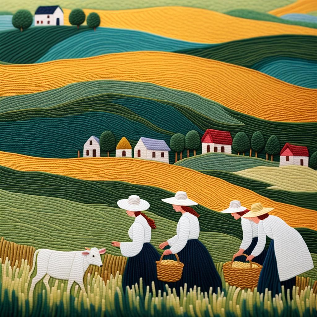 Folk Art Embroidery AI Generated Artwork NightCafe Creator