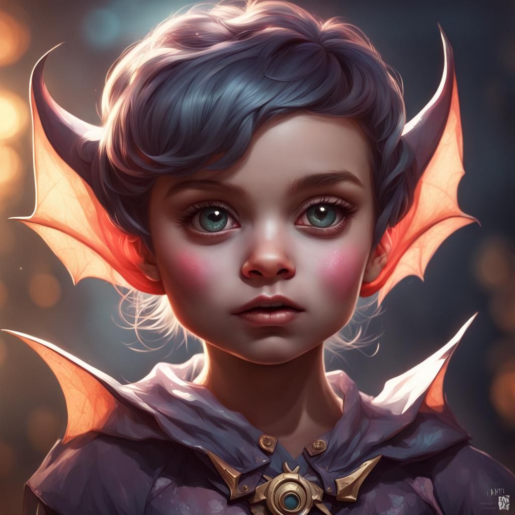 Adorable little bat girl - AI Generated Artwork - NightCafe Creator