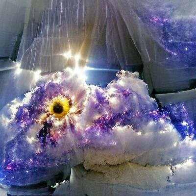 Galaxy bride with purple rain