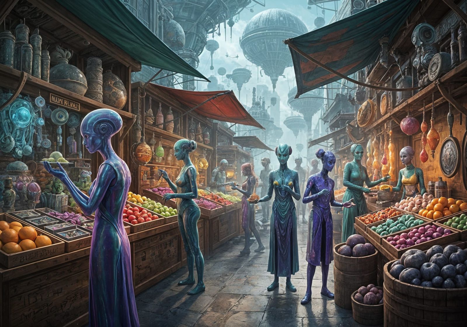 Alien Market  by @Antinomy