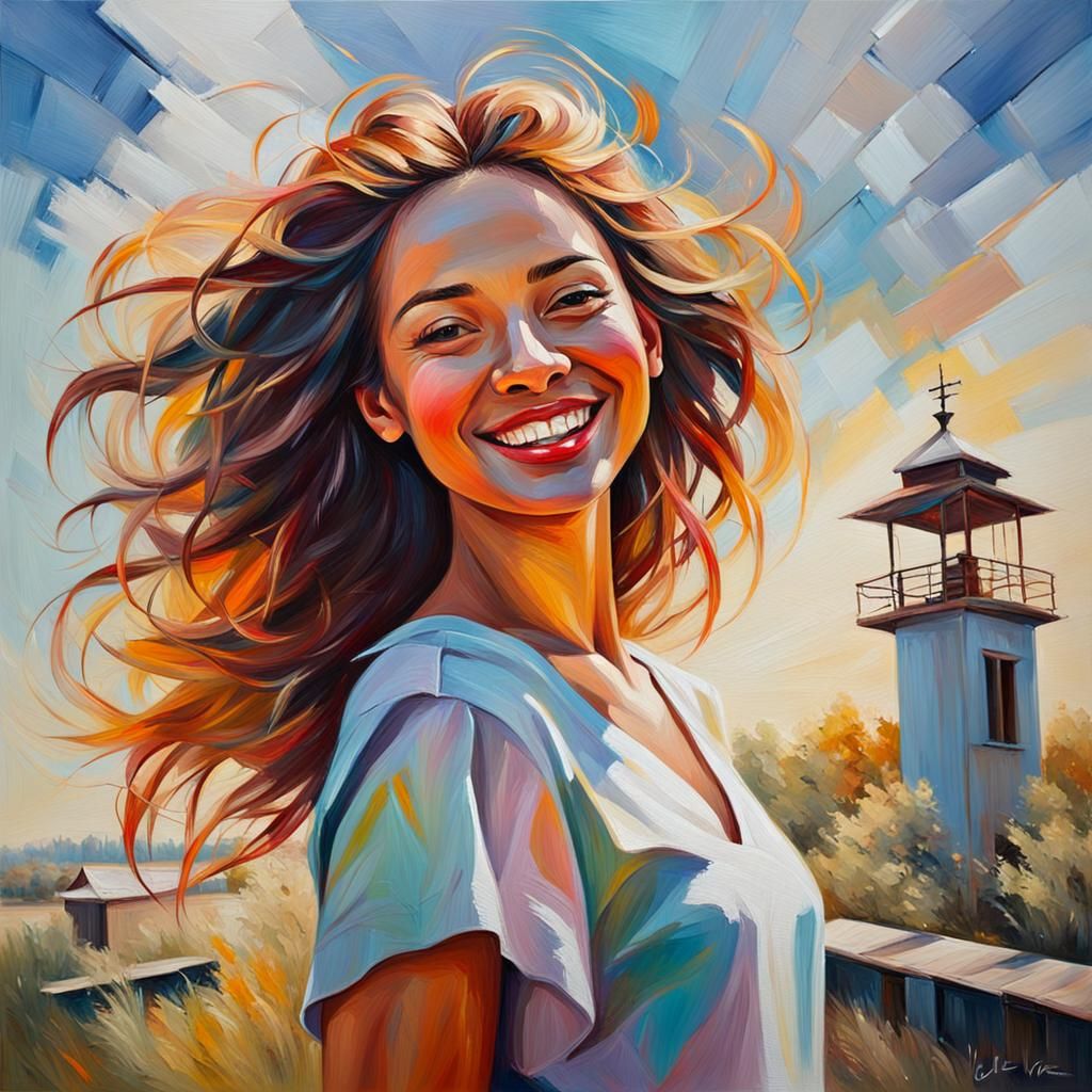 A beautiful Girl who all the people loves her funny and actively all the time with positive vibes smiling in beautiful weather 