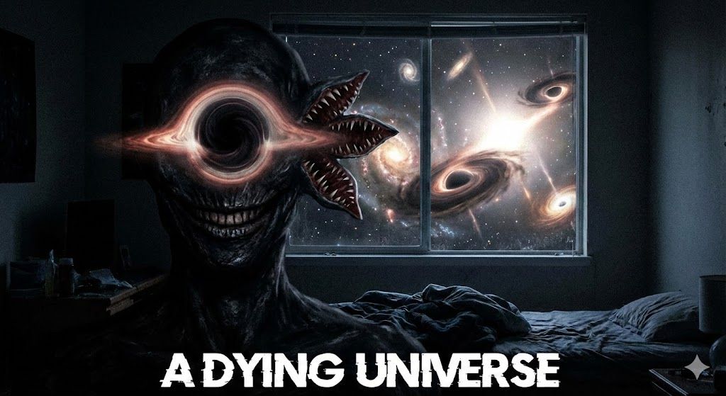 Terrifying Black Hole demogorgan soulless pure evil demented Entity Staring from Dying Universe beyond the 4th wall