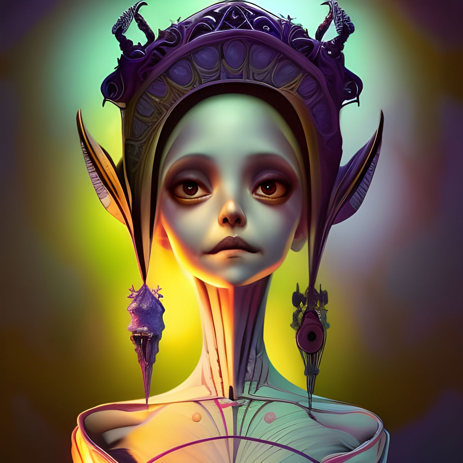 She Speaks Through Visions - AI Generated Artwork - NightCafe Creator