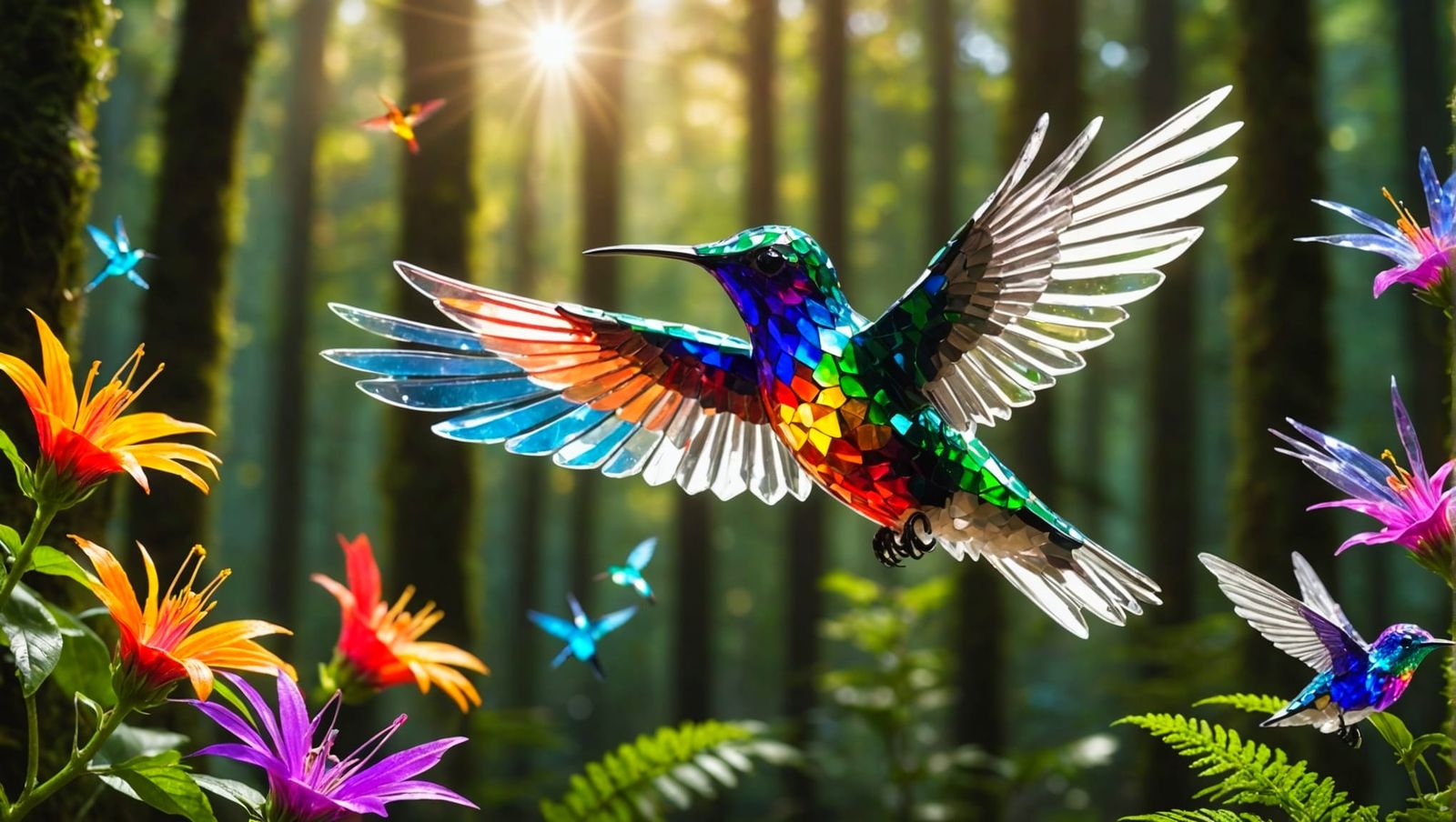 One colorful, made of crystal, Hummingbird  by @YoelTheOne