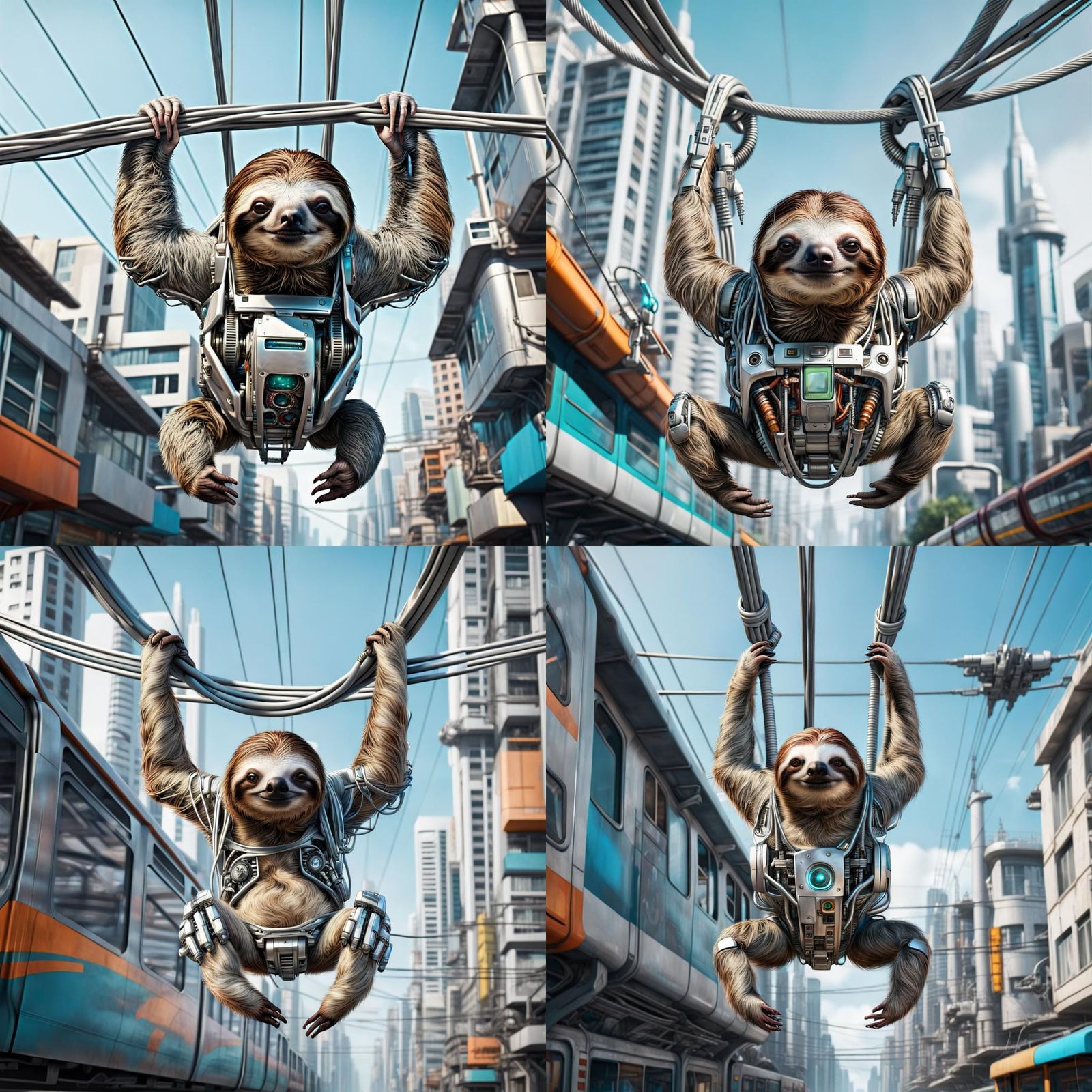 more cyber-sloths - AI Generated Artwork - NightCafe Creator