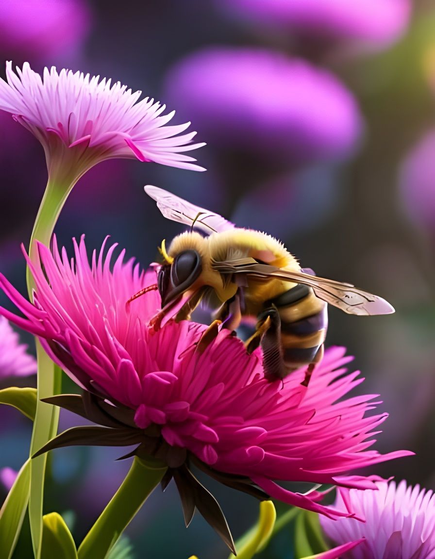 Honeybee in the Garden  by @X