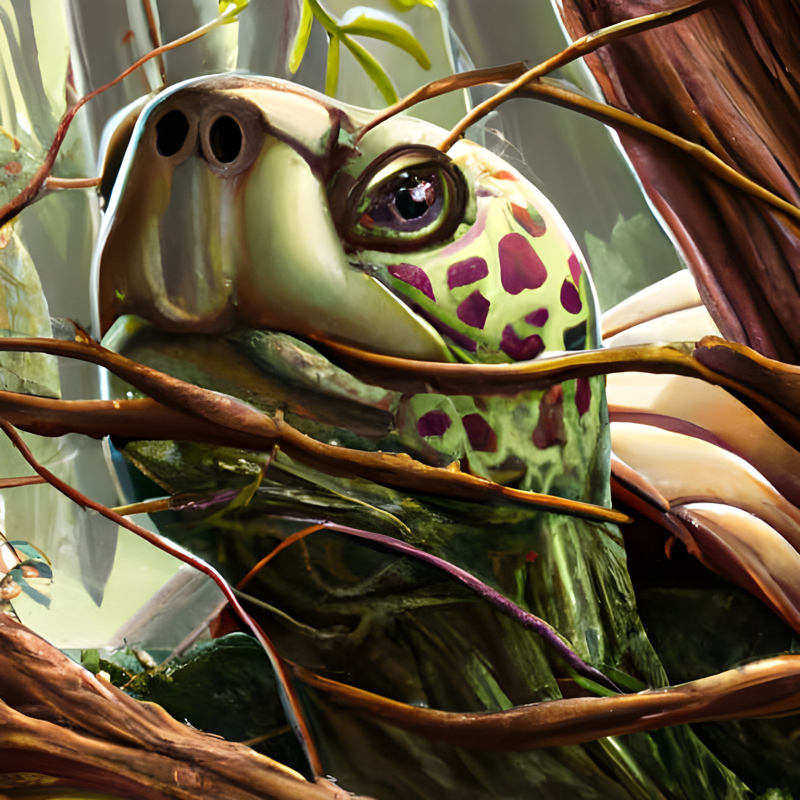 turtles in the cedar branches