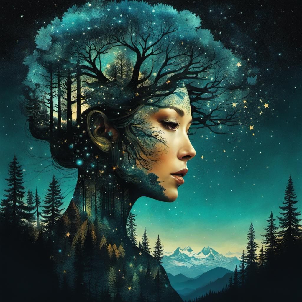 goddess of trees and forests  by @VanGogh_Fan